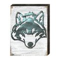 Designocracy Vintage Wolf Face Art on Board Wall Decor 98227312